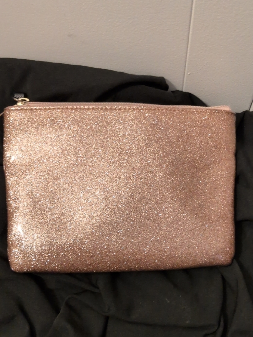 kate spade Glitter Zip Pouch in Rose Gold Sparkle - Picture 7 of 8
